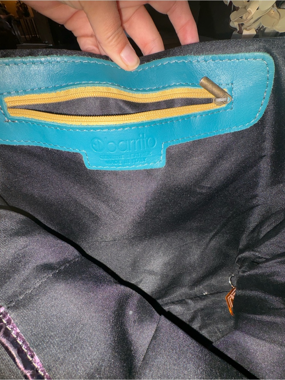 Ebarrito Italian Patchwork Leather Messenger Bag Crossbody Floral Art Unique - Picture 15 of 15